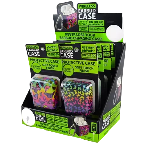 Earbud Case with Carabiner Clip - 8 Pieces Per Retail Ready Display 21785