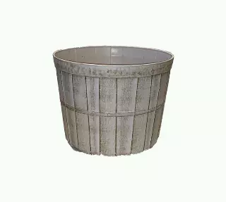 PLX7000-11WW – 11” x 8” deep White wash plastic bushel pot-“each” Min 12 – Case pk 50 pcs