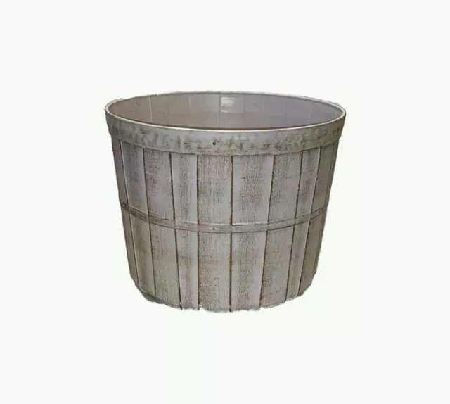 PLX7000-11WW – 11” x 8” deep White wash plastic bushel pot-“each” Min 12 – Case pk 50 pcs