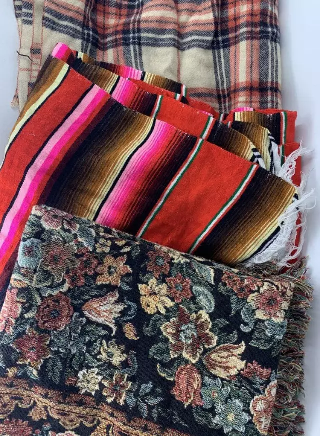 Vintage Blanket Mix Of 10