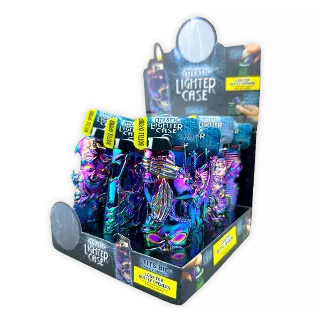 Metal Rainbow Mystic Lighter Case with Bottle Opener- 12 Pieces Per Retail Ready Display 24829