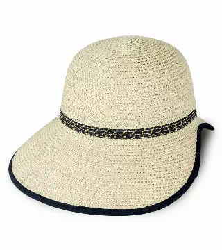 Magid Metallic Crown Band Straw Garden Hat — NATURAL
