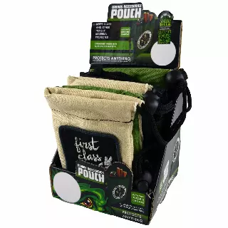 Canvas Smoker Accessories Pouch with Patch - 6 Pieces Per Retail Ready Display 22930