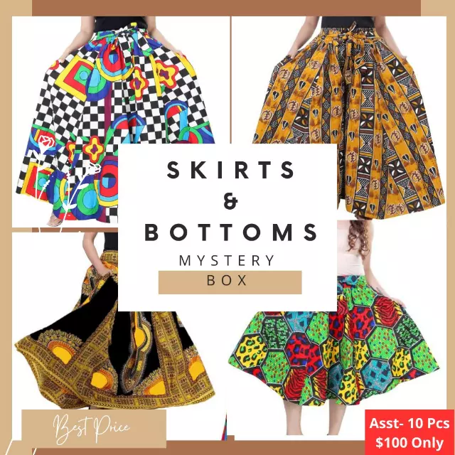 (10 pcs for $100) Women's African SKIRTS / Bottoms - Assorted Box