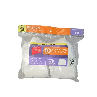 #6-H-45002 Women’s No Show Socks – $5.00 Per 10 Pair Pack (7 Packs)