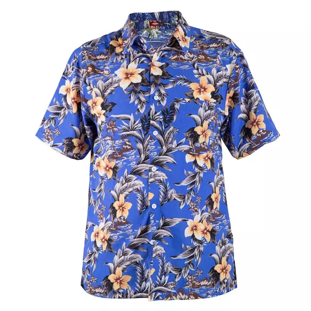 Men's Button Down Hawaiian Shirt All Over Print - Style #MH134X- $7.90/Unit - 12PCS/CS - PLEASE SEE DESCRIPTION