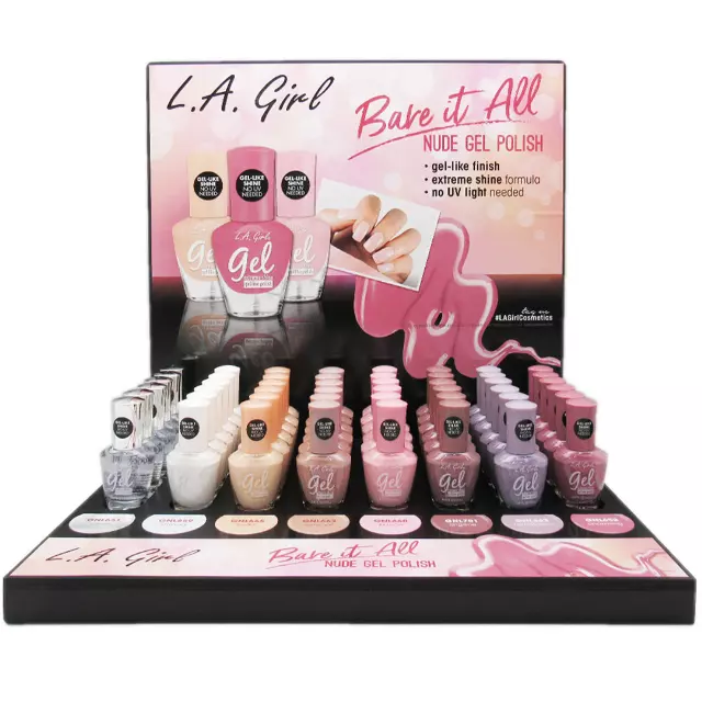 L.A. Girl Gel Nude Nail Polish - Wholesale Display 42 Units (GPD402)