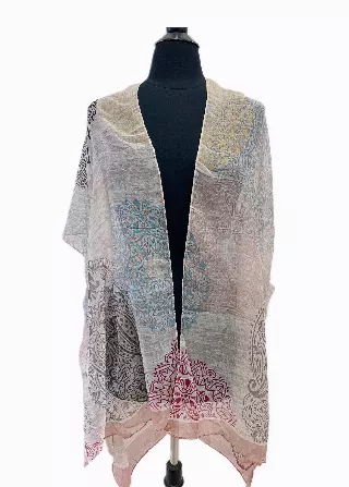 A268 Pink Spring Kimono