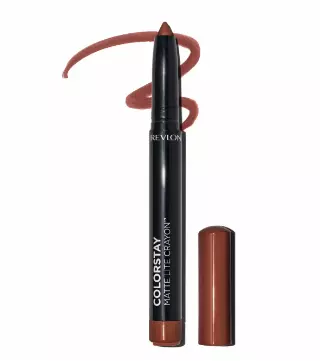 Revlon ColorStay Matte Lite Crayon Lipstick with Built-in Sharpener, Smudgeproof, Water-Resistant Non-Drying Lipcolor, 003 Soufflé All Day, 0.049 oz
