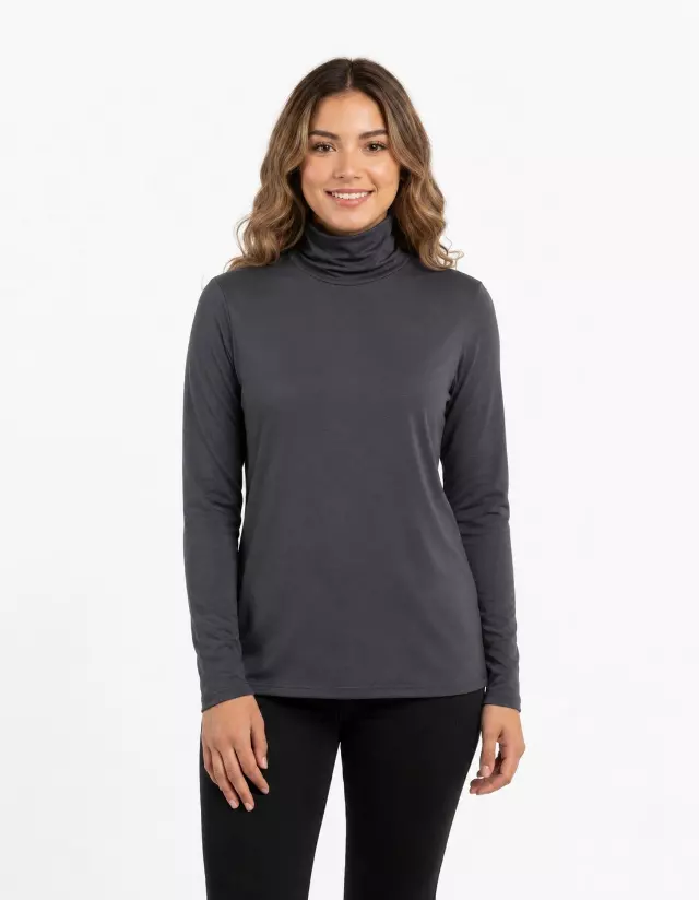Turtle Neck Top #07 — Charcoal / S/M-L/XL
