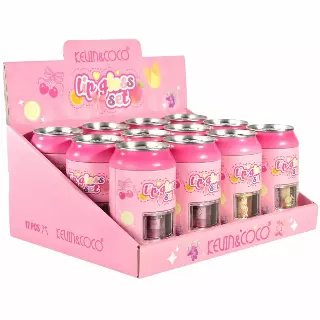 Kevin & Coco Soda 4pc Lip Gloss - Wholesale Display 12 Sets (KC1136)