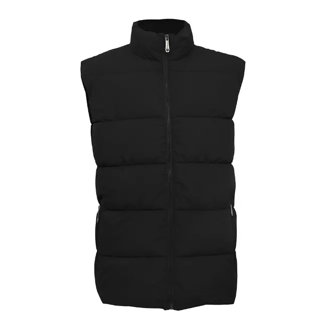 Men’s Solid Full Zip Puffer Vest - Style #MV808 - $12.00/Unit MINIMUM 12 PCS - PLEASE SEE DESCRIPTION - S-2XL — Black
