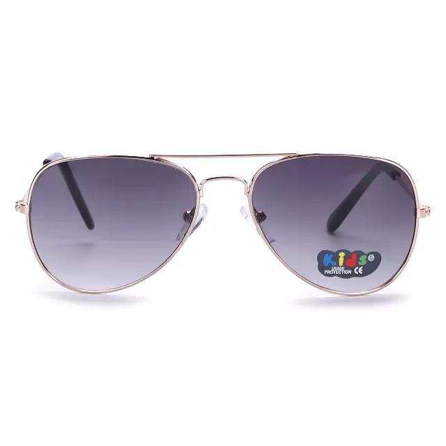 Kids Pilot Style Aviator Sunglasses: Sleek Metal Frames in Multiple Colors K10317