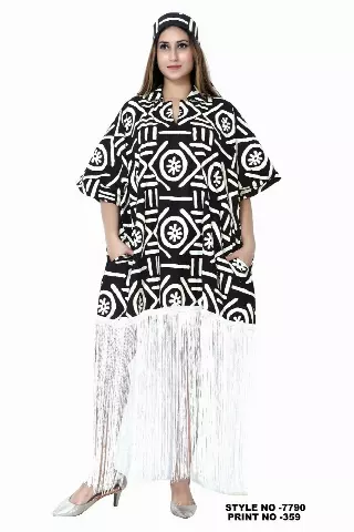 7790 - African Print Fringe Print Top (3-PCS PRE-PACK) - ON SALE!! $12 Each — One Size (4-18) / Print-359 / 3-Pcs Per Pack