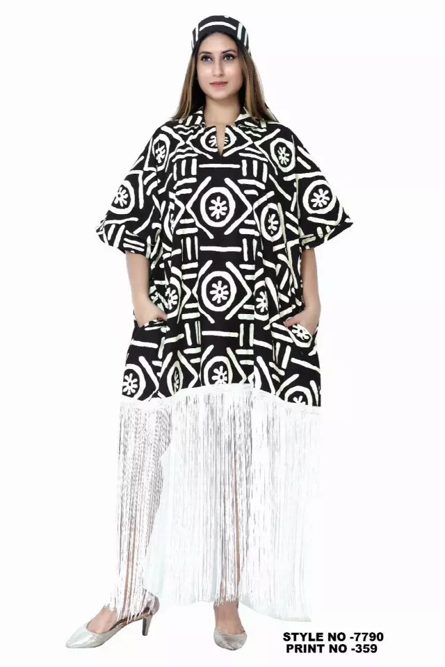 7790 - African Print Fringe Print Top (3-PCS PRE-PACK) - ON SALE!! $12 Each — One Size (4-18) / Print-359 / 3-Pcs Per Pack