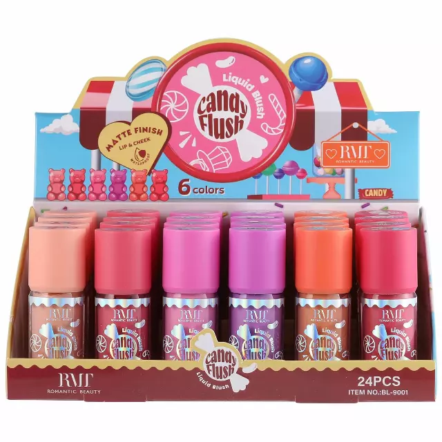 Romantic Beauty Candy Flush Liquid Blush - Wholesale Display 24 Units (BL-9001)
