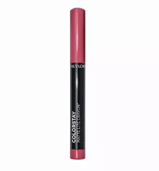 Revlon ColorStay Matte Lite Lipstick Crayon, 004 Take Flight, 0.049 oz | Matte lipstick crayon with built-in sharpener. Smudge-proof, water-resistant, non-drying color. 30% lighter feel.