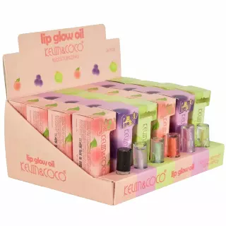Kevin & Coco Lip Glow Oil Moisturizing - Wholesale Display 24 Units (KC1137)