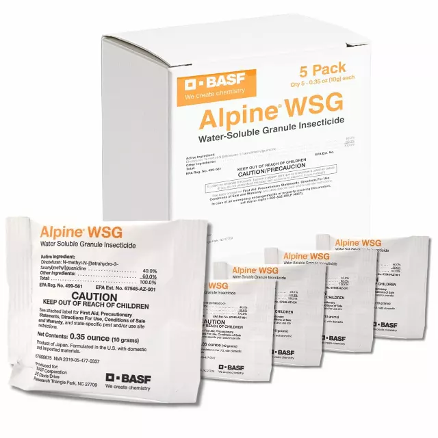 BASF Alpine WSG Insecticide - 5 x 0.35 oz Packets