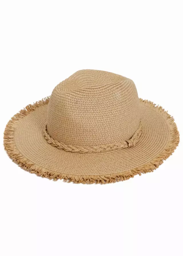 Max Studio Fringe Brim Straw Panama Hat — TOAST