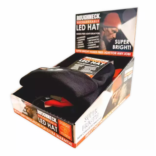 Roughneck LED Light Hat - 6 Pieces Per Retail Ready Display 26171