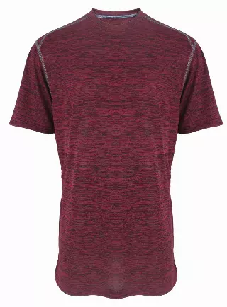 Men's performance crew neck t shirt breathable with marled jersey - Style #LHT10- $6.90/Unit MINIMUM 24 PCS Open Stock - PLEASE SEE DESCRIPTION - S-2XL — Burgundy