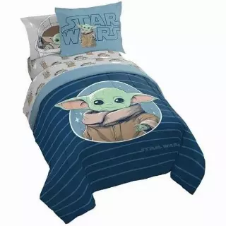 Wholesale Lot Of 80 Star Wars Mandalorian Twin/Full Bedding and Sheet Sets – 5 Piece Sets – Suggested Retail Price $50.00 – Your Price Is Only $20 A Set