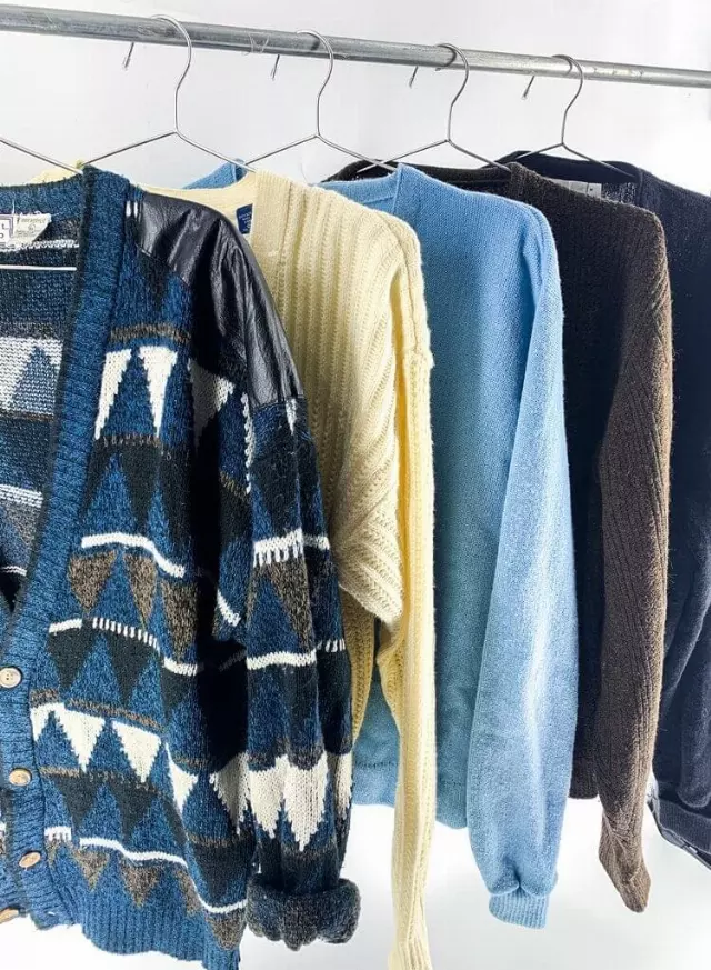 Vintage Men's Cardigan Sweater Mix of 10