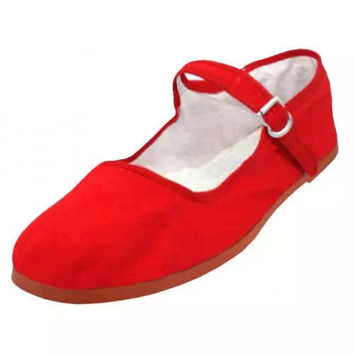 T2-114C - Youth's "Easy USA" Cotton Upper Classic Mary Jane Shoes — Red (T2-114C-R) / 27-34 Assorted
