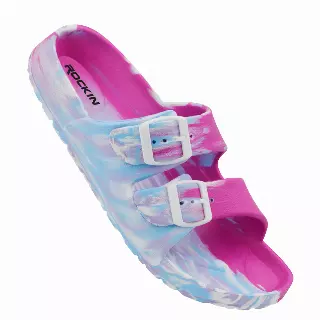 Unisex Marbled Huntington Buckle Slides
