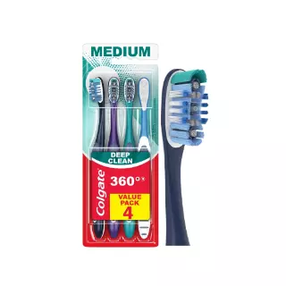 Colgate Deep Clean 360 Toothbrush 4Ct Case Pk 18