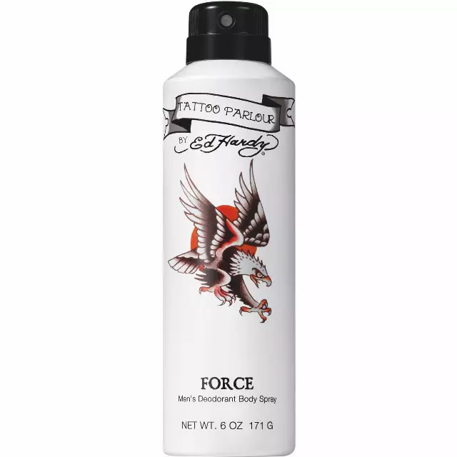 Wholesale Lot Of 184 Ed Hardy Tattoo Parlour Force Colognes for Men – Deodorant Spray 6.0 Oz – UPC 719346192712 – MSRP $9.99 – Your Price Is Only $1.80 Each