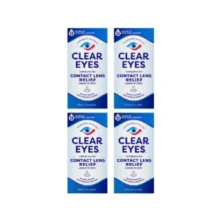 Clear Eyes Lens Relief – Soothing Drops, 0.50 oz (0.5 Fl Oz (Pack of 4)