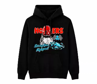 HOOTERS START YOUR ENGINES HOODIE BLACK
