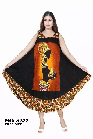 PND-1322 -Lady Silhouette Print Umbrella Dress - (6-PCS PRE-PACK) ($8 Each)