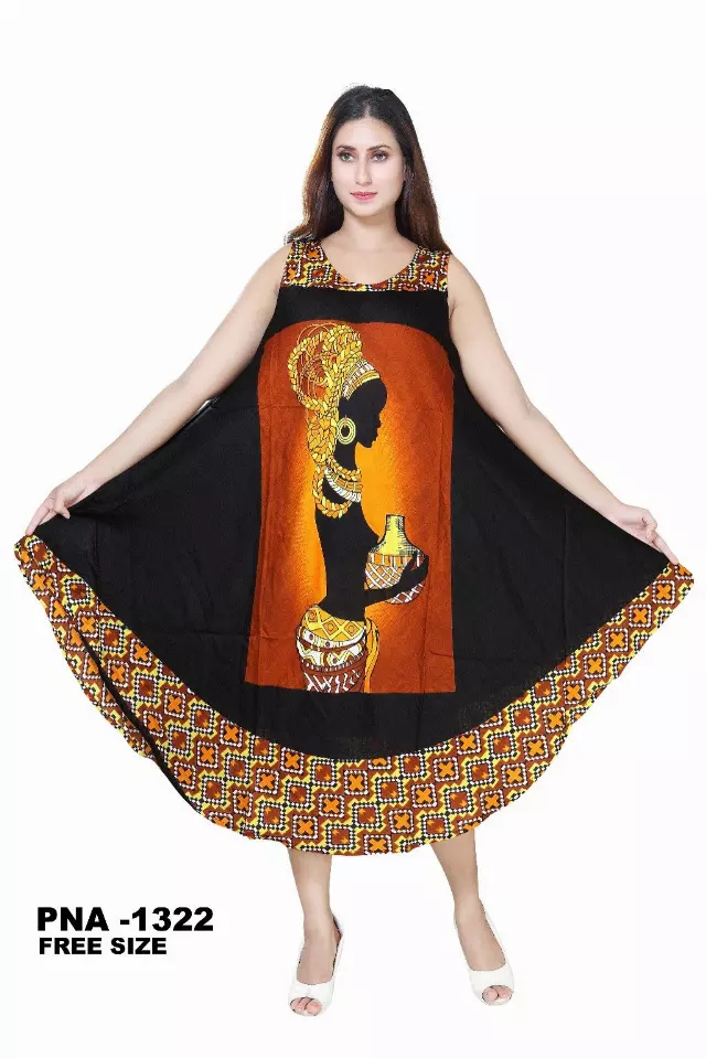 PND-1322 -Lady Silhouette Print Umbrella Dress - (6-PCS PRE-PACK) ($8 Each)