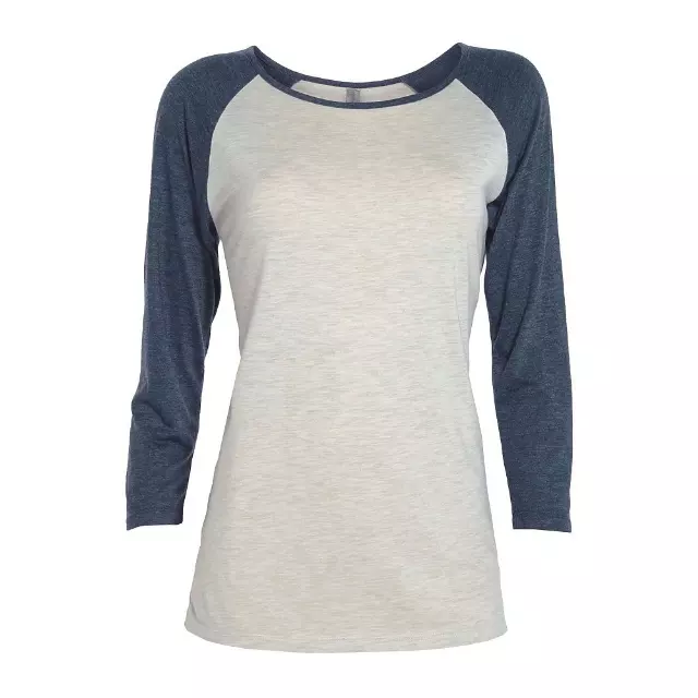 #233-P508T-S Delta Apparel Platinum Tri-Blend Ladies’ 3/4 Sleeve Raglan Tee Small Only – $.80 Each (36 Pieces)