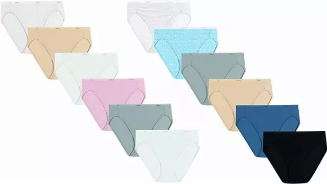#0W-H-PL43EG-6 Hanes Women’s Soft Cotton High Cut Underwear – $4.00 per 12 pair pack (5 Packs)