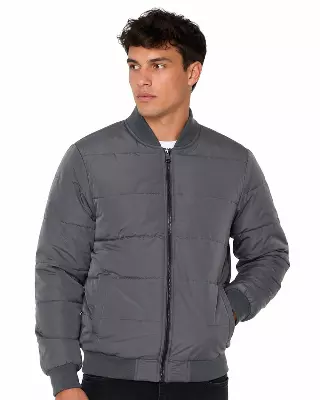 Men's Padded Bomber Jacket #J15 — Charcoal / S-M-L-XL