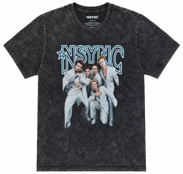 NSYNC BAND PHOTO T-SHIRT BLACK MINERAL