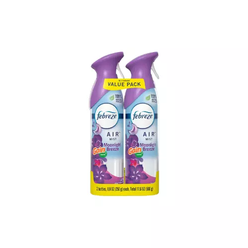 Febreze Odor-Fighting Air Freshener Gain Moonlight Breeze 8.8oz 2ct Case 3
