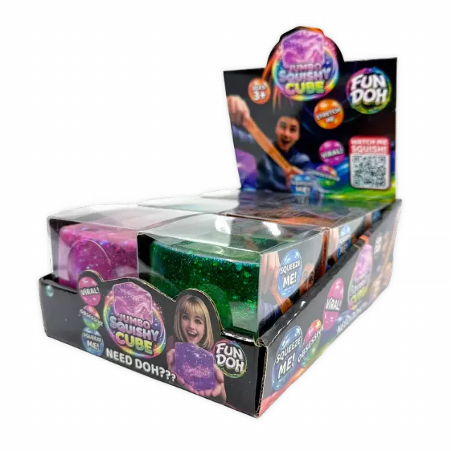 Fun Doh™ Jumbo Squishy Cube - 6 Pieces Per Retail Ready Display 26653