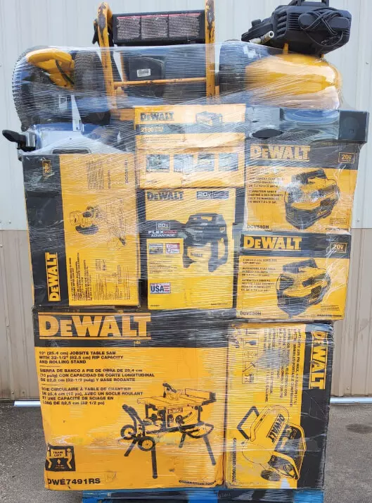 DeWalt Tool Pallets · Grade A shelf pulls and tested open-box returns