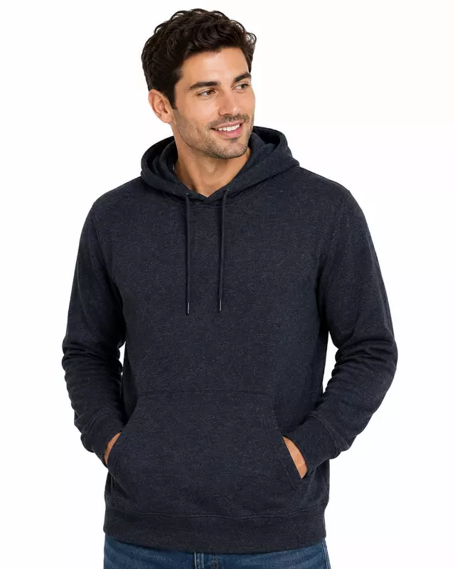 Men's Lightweight Pullover Fleece Hoodie #01 — H. Charcoal / S-M-L-XL