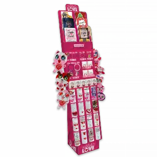 Valentines Day Gift Assortment Floor Display - 90 Pieces Per Retail Ready Display Kit 88428