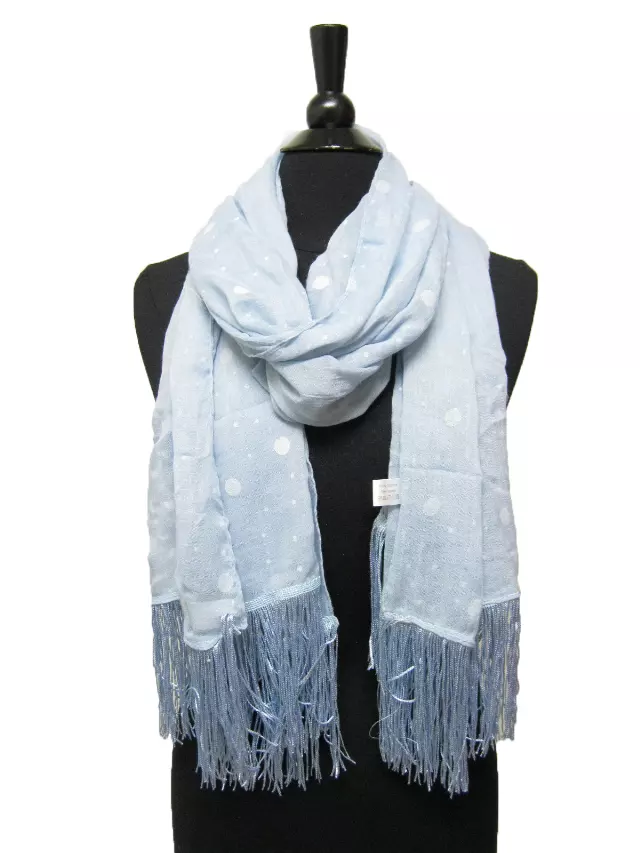 JC316 Tassel Spring Scarf — Blue