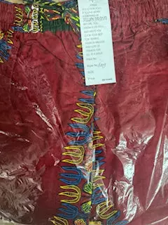 6009 - Camo & Dashiki Pants - ON SALE - $10.00 Each- 3 pcs in a pack — MAROON