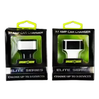 Car Charger Elite 3 Port USB 3.1 Amp - 2 Pieces Per Pack 20761
