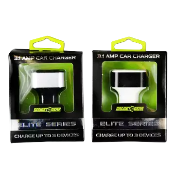 Car Charger Elite 3 Port USB 3.1 Amp - 2 Pieces Per Pack 20761