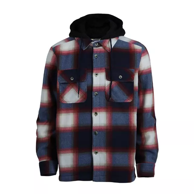 Men’s Berber Lined Plaid Jacket - Style #MFJ170 -$15.50/Unit - 12 PCS/CS - PLEASE SEE DESCRIPTION — Navy Beige